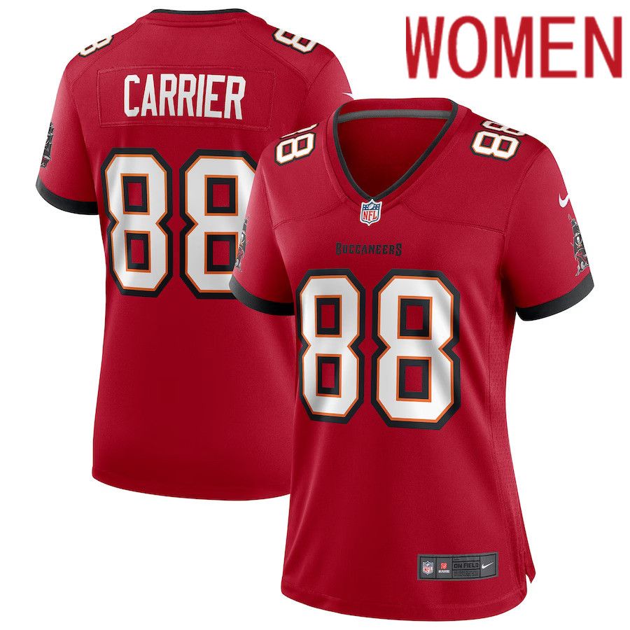 Women Tampa Bay Buccaneers #88 Mark Carrier Nike Red Game Retired Player NFL Jersey->women nfl jersey->Women Jersey